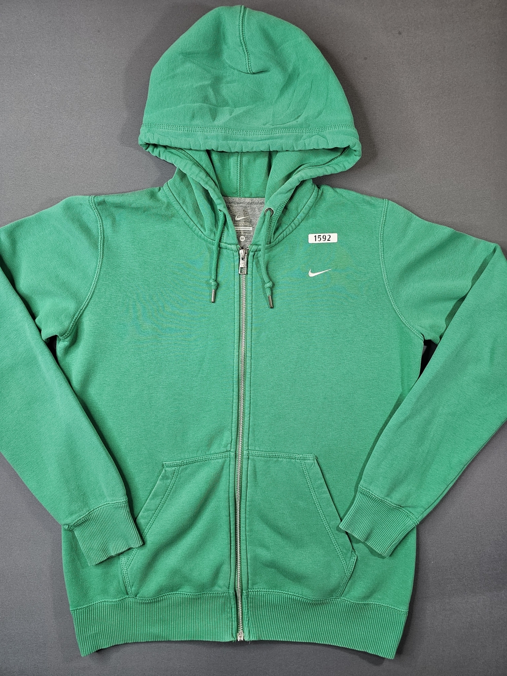 Nike Embroidered Mini Swoosh Full-Zip Hoodie - Kelly Green